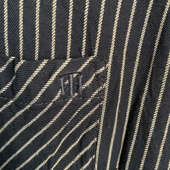 Tommy Hilfiger Women's Navy Pin-Striped Long Sleeve Button Up Shirt Size Small - Picture 3 of 12